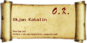Okjan Katalin névjegykártya